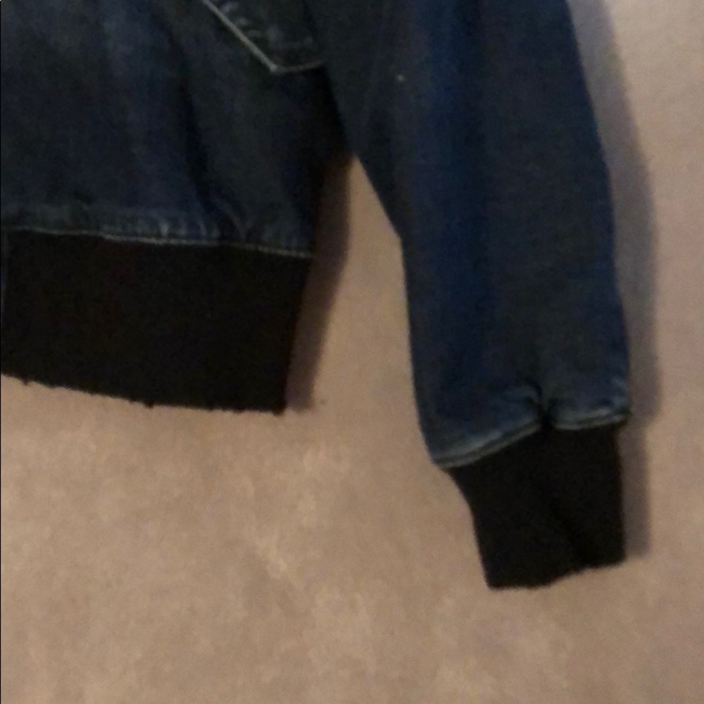 Hudson Jeans dark denim bomber jacket - Picture 5 of 6